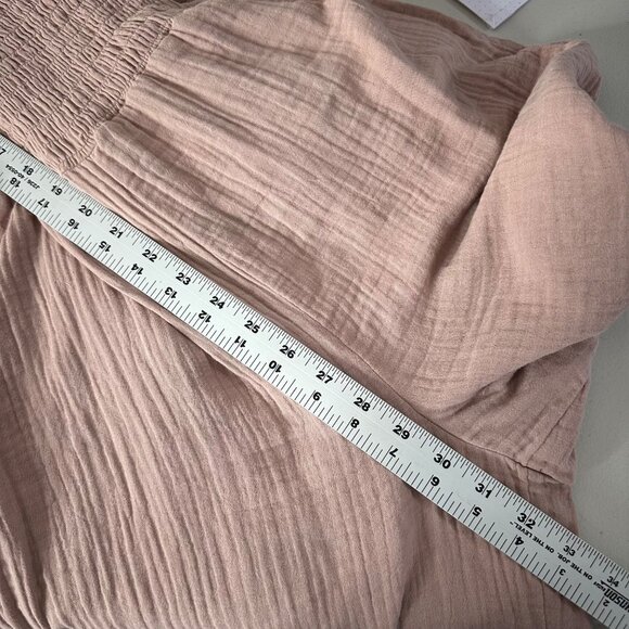 Faherty Womens Diego Sleeveless Organic Gauzy Cotton Jumpsuit Size S Pale Pink - Picture 10 of 13